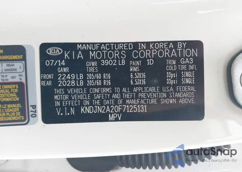 2015 Kia Soul from USA, damaged, VIN KNDJN2A20F7125131